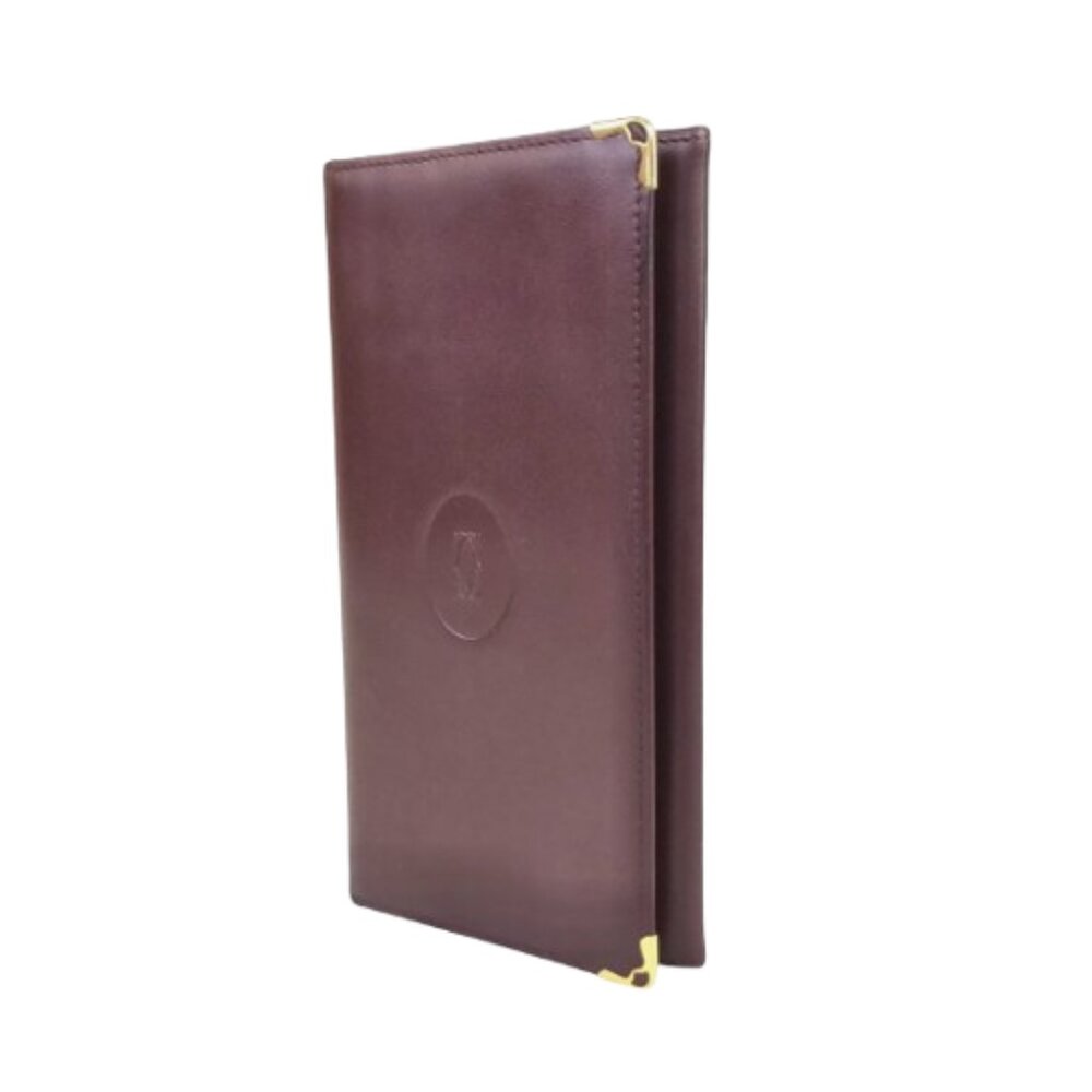 Cartier Long Wallet With Zipper | Ladies | Must Line | Bordeaux